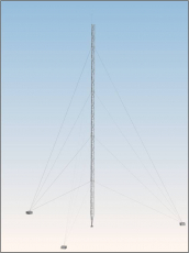 Abgespannter Gittermast (M250, 10m)